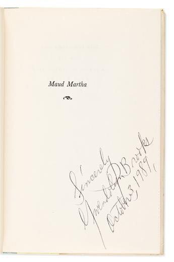 Brooks, Gwendolyn (1917-2003) Maud Martha, inscribed first edition.